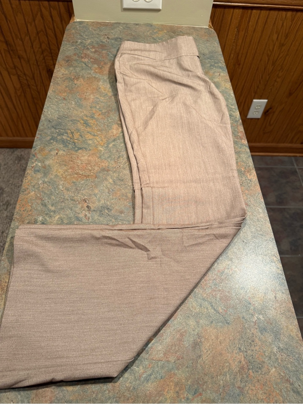 Vanity Taupe Wide-Leg Trousers